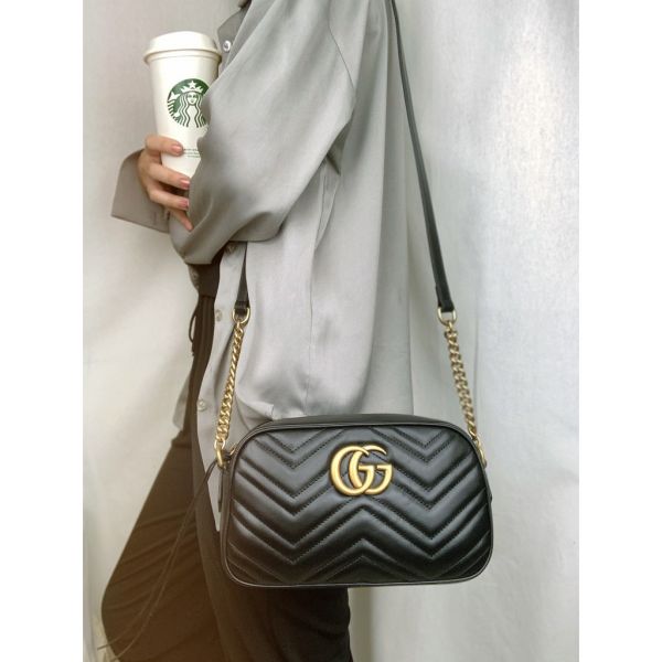 【12期0利率】【現金價】GUCCI GG Marmont 相機包 24公分 gucci 女包