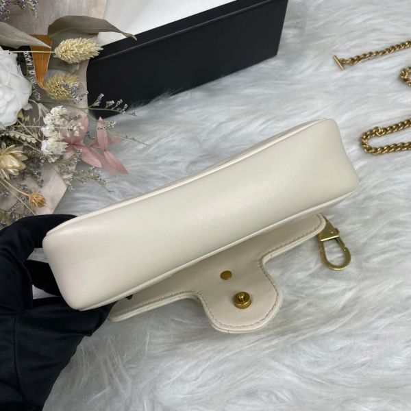 【9成新】【12期0利率】GUCCI GG MARMONT迷你翻蓋單肩包 