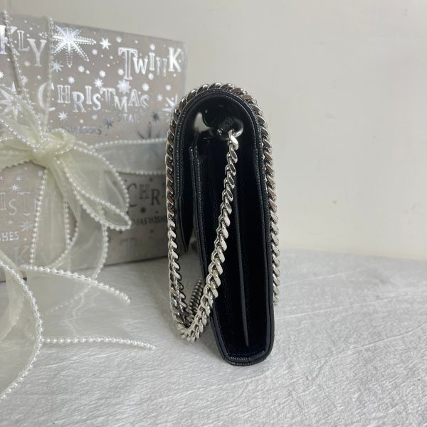 【12期0利率】YSL WOC 魚子醬鍊包 銀扣22.5CM【台灣購證】【95成新】 