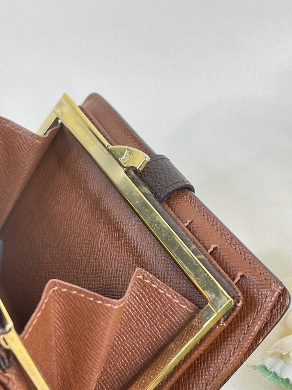 【分期0利率】LV VTG老花零錢蝴蝶扣中夾【85成新】 