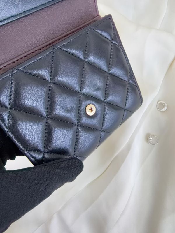 【99成新】CHANEL COCO 背面拉鍊三折短夾 