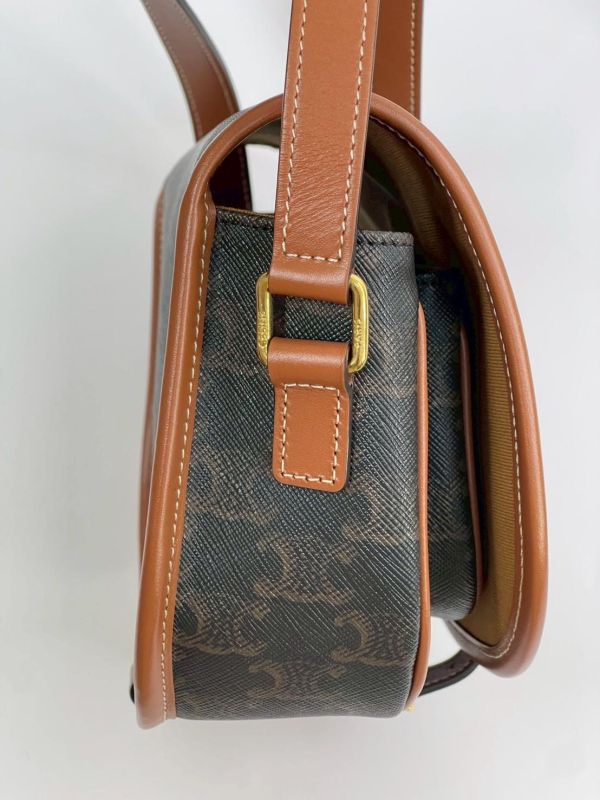 【95成新】CELINE Triomphe帆布中型Folco手袋 