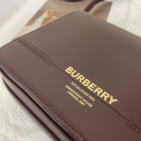 【未用閒置品】BURBERRY Grace 方胖 酒紅 