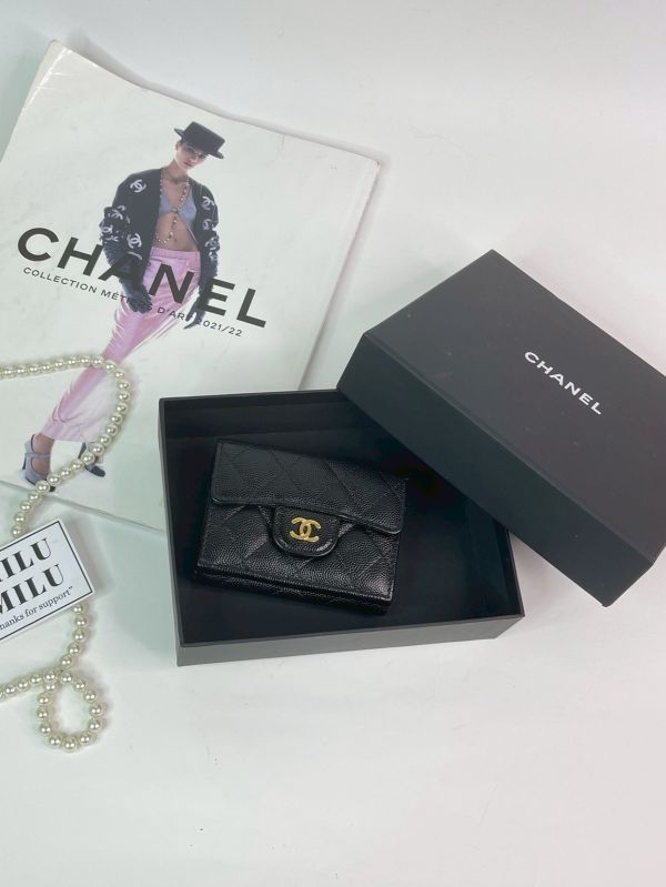 【分期0利率】CHANEL COCO迷你雙層三折短夾【9成新】