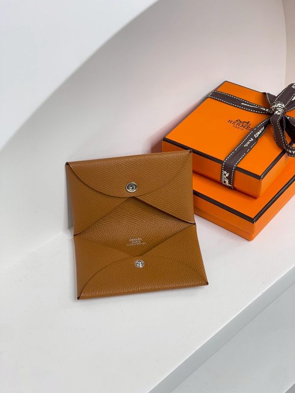 【95成新】Hermes Calvi 對開單層卡片套 