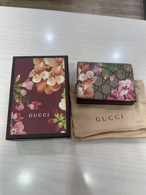 【9成新】【12期0利率】GUCCI花卉卡包短夾 