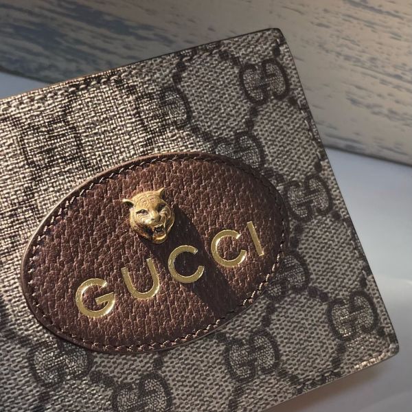 【12期0利率】【全新品】GUCCI Supreme虎頭8卡短夾【現金價12000】 