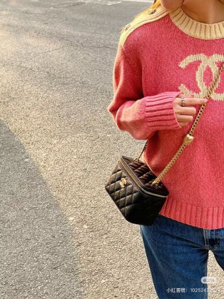 【95成新】CHANEL 23P荔枝牛皮愛心金球長盒子 