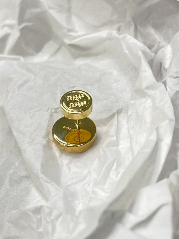 【分期0利率】MIUMIU 琺瑯金屬耳環【全新品】 