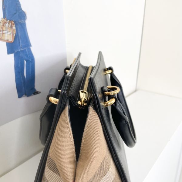 【12期0利率】Burberry 拼接格紋手提側背兩用包【9成新】 