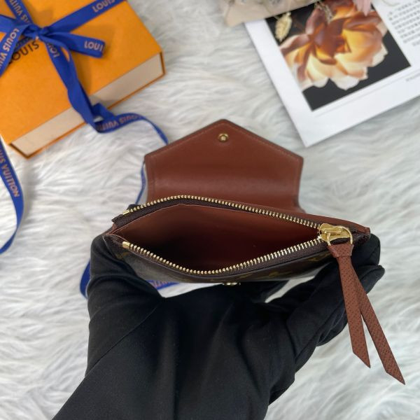 【12期0利率】LV Victorine 老花三折短夾【95成新】 