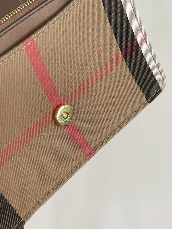 【分期0利率】BURBERRY HAMPSHIRE 格紋拚接皮革WOC 【95成新】 