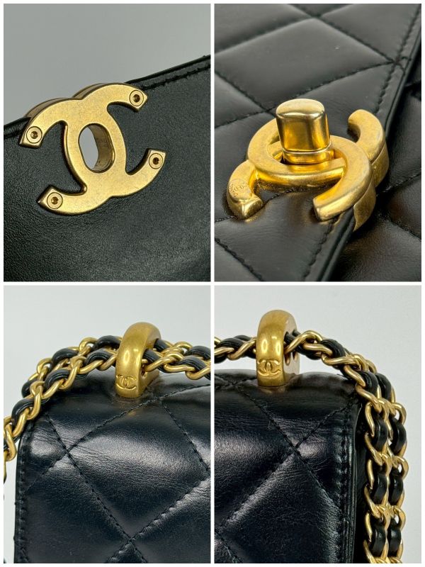【99成新】CHANEL 雙金球迷你口蓋包 