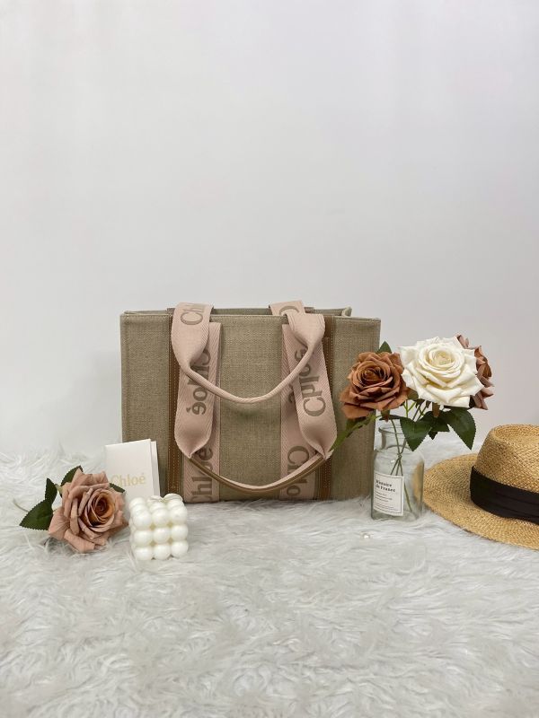 【分期0利率】Chloé 中號Woody Tote Bag 刺繡款【95成新】 
