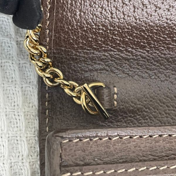 【12期0利率】GUCCI  OPHIDIA 鏈帶長夾 可拆鍊條【9成新】【】 
