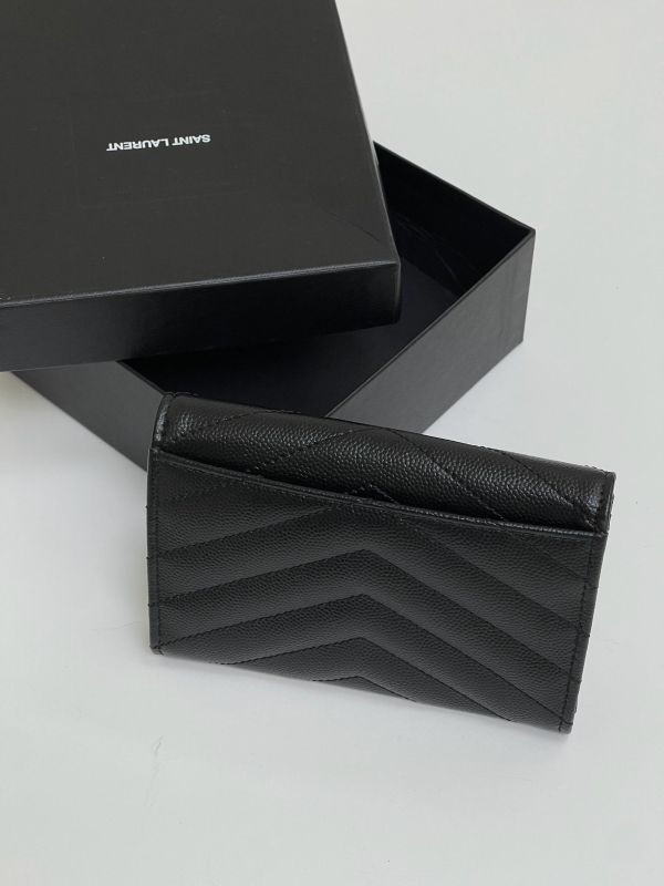【99成新】YSL 粒面壓紋小型信封錢包 
