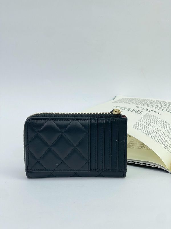 【未使用閒置品】CHANEL 經典L型拉鍊卡片夾 