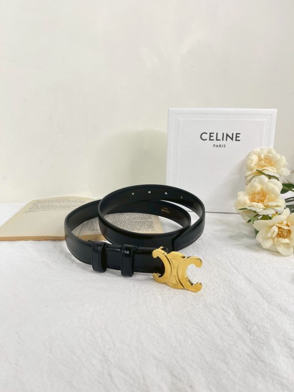【分期0利率】CELINE 凱旋門皮帶 25MM【9成新】 