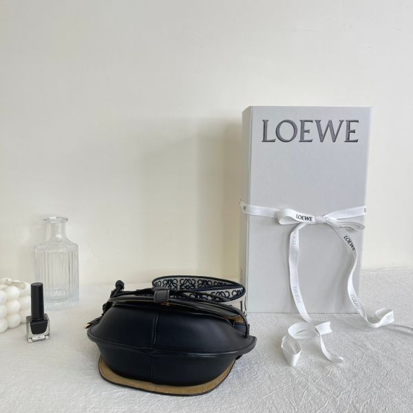 【12期0利率】LOEWE MINI GATE 雙層包 黑【9成新】 