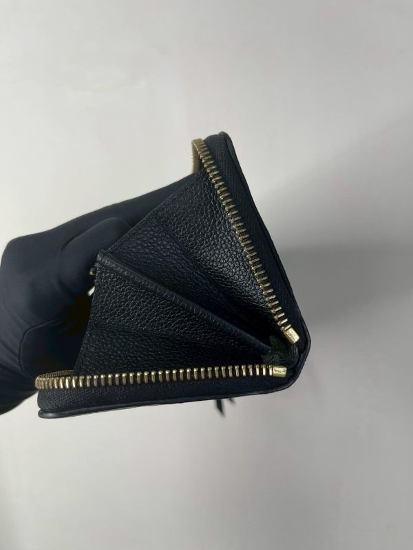 【95成新】LV Clémence 拉鍊皮革壓紋長夾 