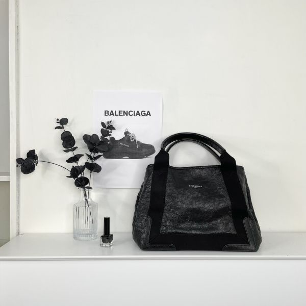 【12期0利率】Balenciaga Navy Cabas S托特包【9成新】 