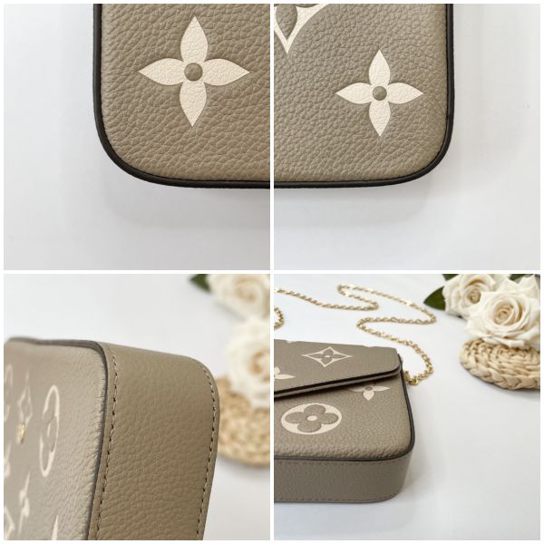 【12期0利率】LV Félicie Pochette斑鳩灰 【99成新】 