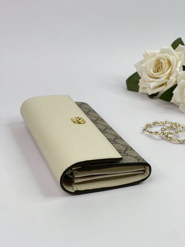 【分期0利率】GUCCI GG MARMONT 拚色長夾【未使用閒置品】 