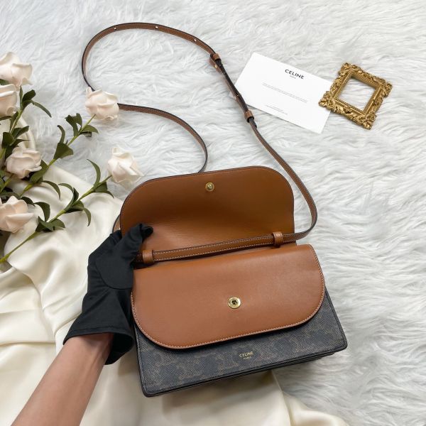 【12期0利率】CELINE TRIOMPHE凱旋門WOC【9成新】 