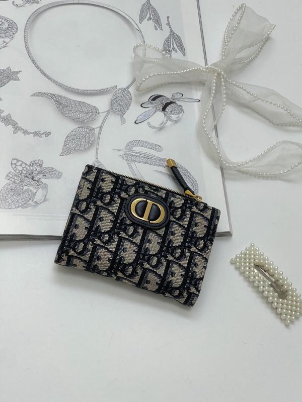 【95成新】Dior 老花零錢短夾 