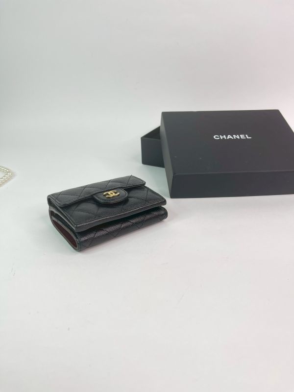 【分期0利率】CHANEL COCO迷你雙層三折短夾【9成新】