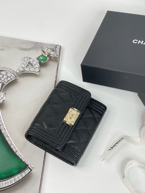 【分期0利率】CHANEL BOY翻蓋零錢卡包【未使用閒置品】 