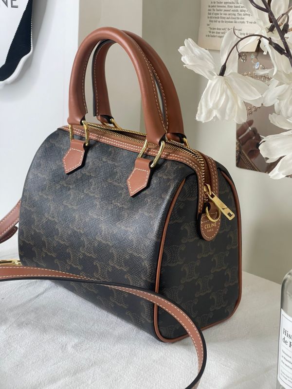 【分期0利率】CELINE 新款凱旋門老花SPEEDY小號【95成新】 