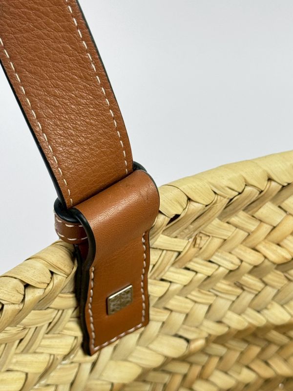 【99成新】LOEWE  棕櫚葉和小牛皮小籃子包 