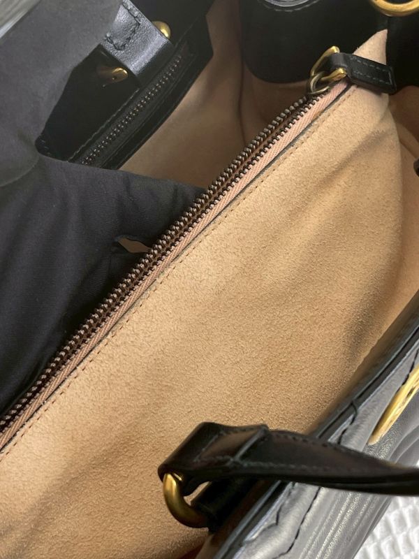 【分期0利率】GUCCI GG Marmont 絎縫牛皮手提兩用包【9成新】 