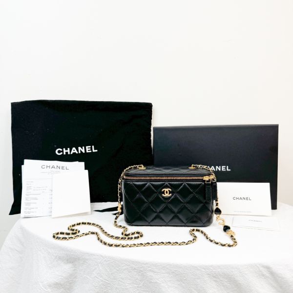 【12期0利率】CHANEL VANITY CASE長盒子【95成新】 