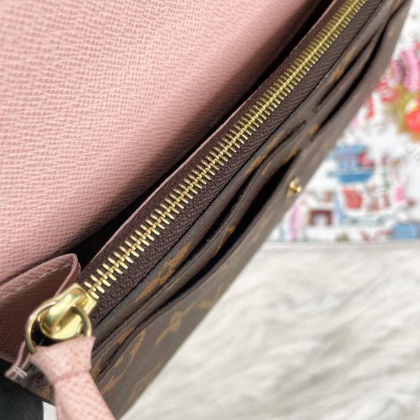 【12期0利率】LV EMILIE經典Monogram釦式長夾【9成新】 