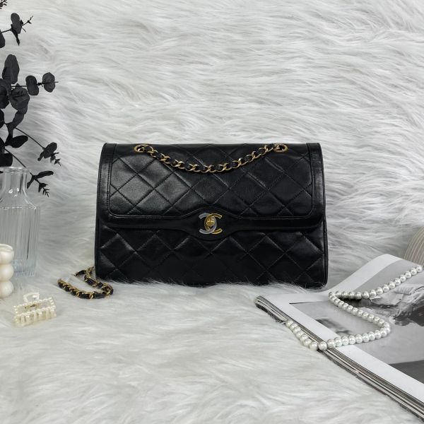 【85新】【12期0利率】CHANEL 巴黎限定鴛鴦扣CF 28CM 