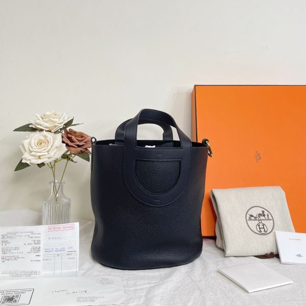 【12期0利率】HERMES IN THE LOOP 豬鼻子菜籃【23年6月韓國購證】【99成新】 