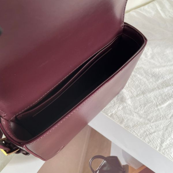 【未用閒置品】BURBERRY Grace 方胖 酒紅 