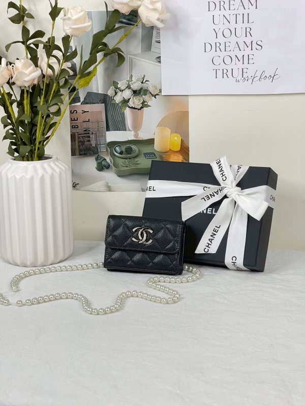 【分期0利率】CHANEL 23S 迷你雙層三折短夾【全新品】 