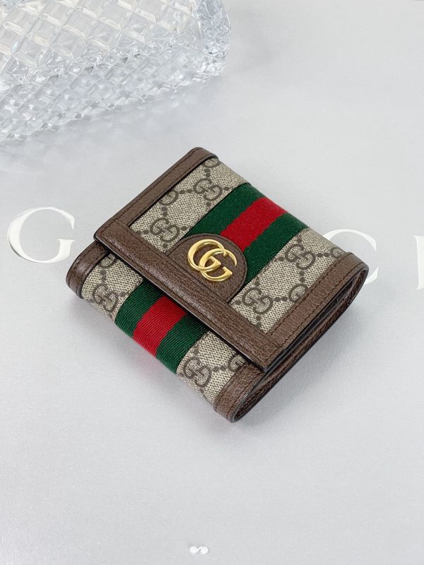 【分期0利率】GUCCI GG紅綠織帶老花中夾【95成新】 