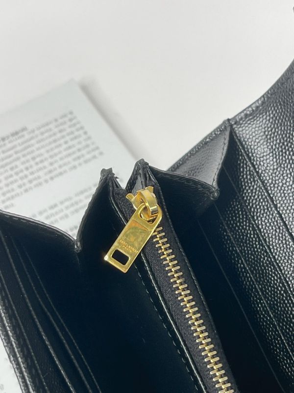 【95成新】YSL MONOGRAM 魚子醬信封長夾 