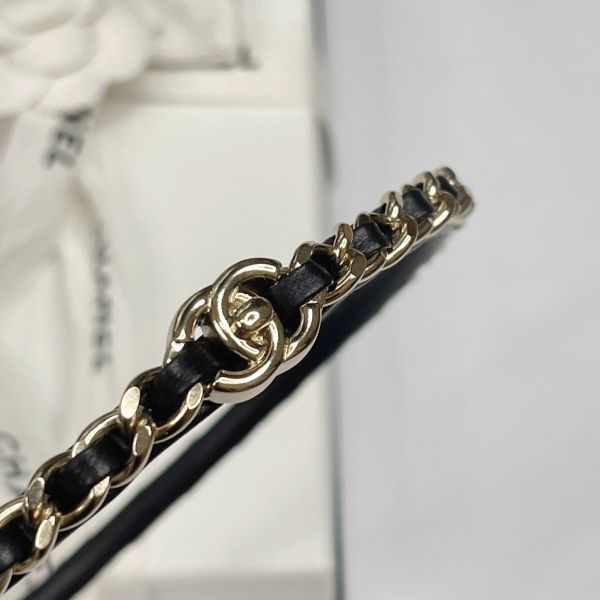 【分期0利率】CHANEL 雙C髮箍【99成新】 