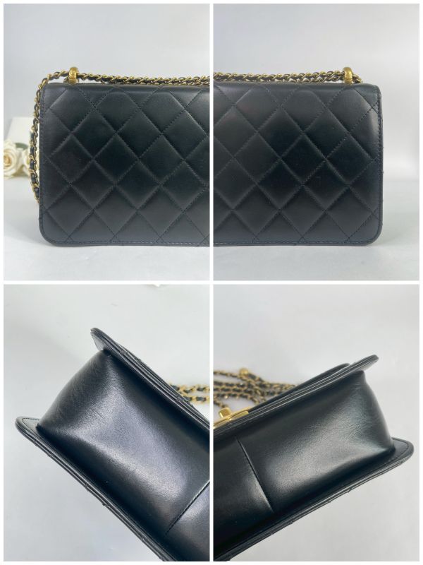 【95成新】CHANEL 雙金球口蓋包 