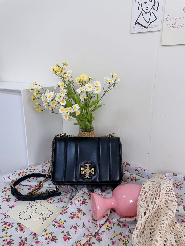 【12期0利率】TORY BURCH 縫衍直紋可拆鍊條手拿斜背兩用包【全新福利品】【現金價】 