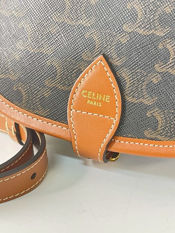 【分期0利率】CELINE Triomphe帆布中型Folco手袋 【95成新】 