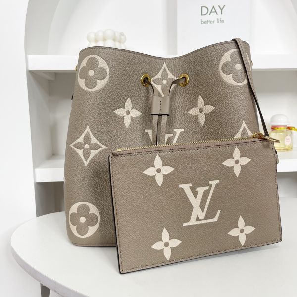 【12期0利率】LV NéoNoé MM 斑鳩灰 【95成新】 