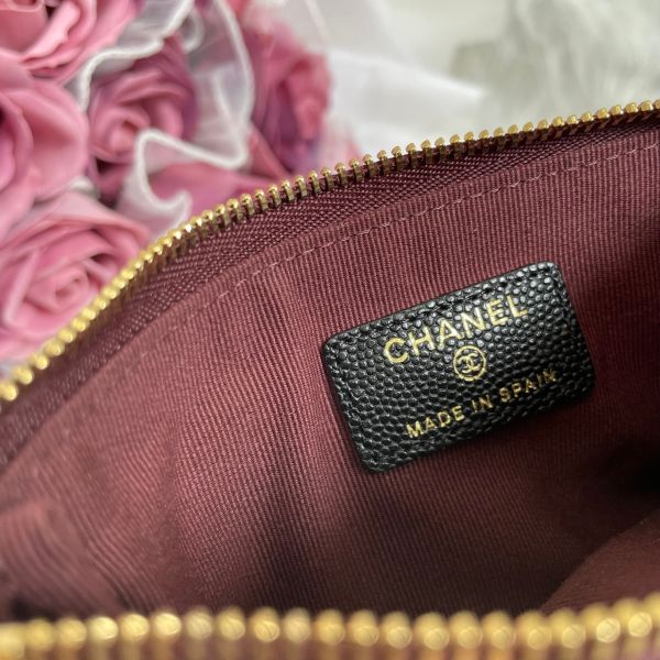 【12期0利率】【全新閒置品】Chanel 一字零錢包 淡金扣 