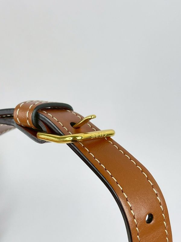 【分期0利率】CELINE Triomphe帆布中型Folco手袋 【95成新】 