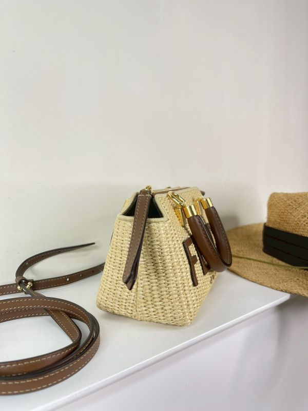 【分期0利率】FENDI BY THE WAY 竹編兩用迷你波士頓包【95成新】